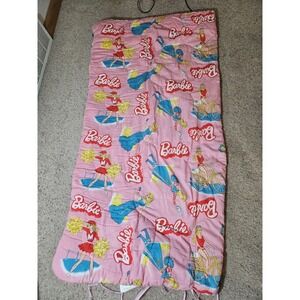 Rare Vintage Barbie Pink Sleeping Bag 1975 Mattel Bicycle Cheerleader Ball Gown